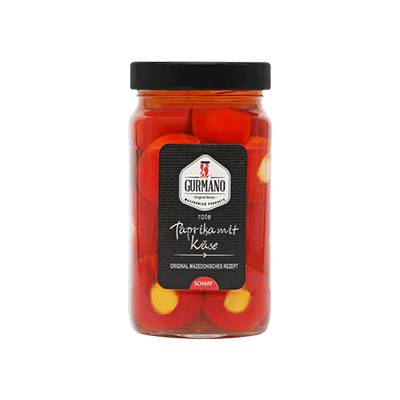 Gurmano Rot Cherrypaprika gefüllt mit Käse - 500 g