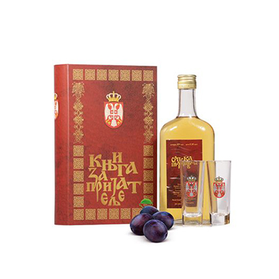 Knjiga za Prijatelje Srbija Sljivovica - 40 % vol. - 0.5 l