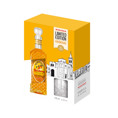 Maraska Kruskovac im Geschenkkarton inkl. 1 Glas - 25 % vol. - 0.7 l